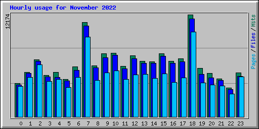 Hourly usage for November 2022