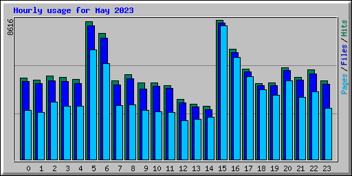 Hourly usage for May 2023