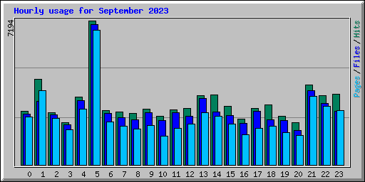 Hourly usage for September 2023