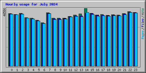 Hourly usage for July 2024