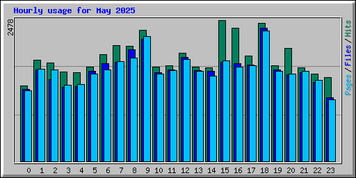 Hourly usage for May 2025